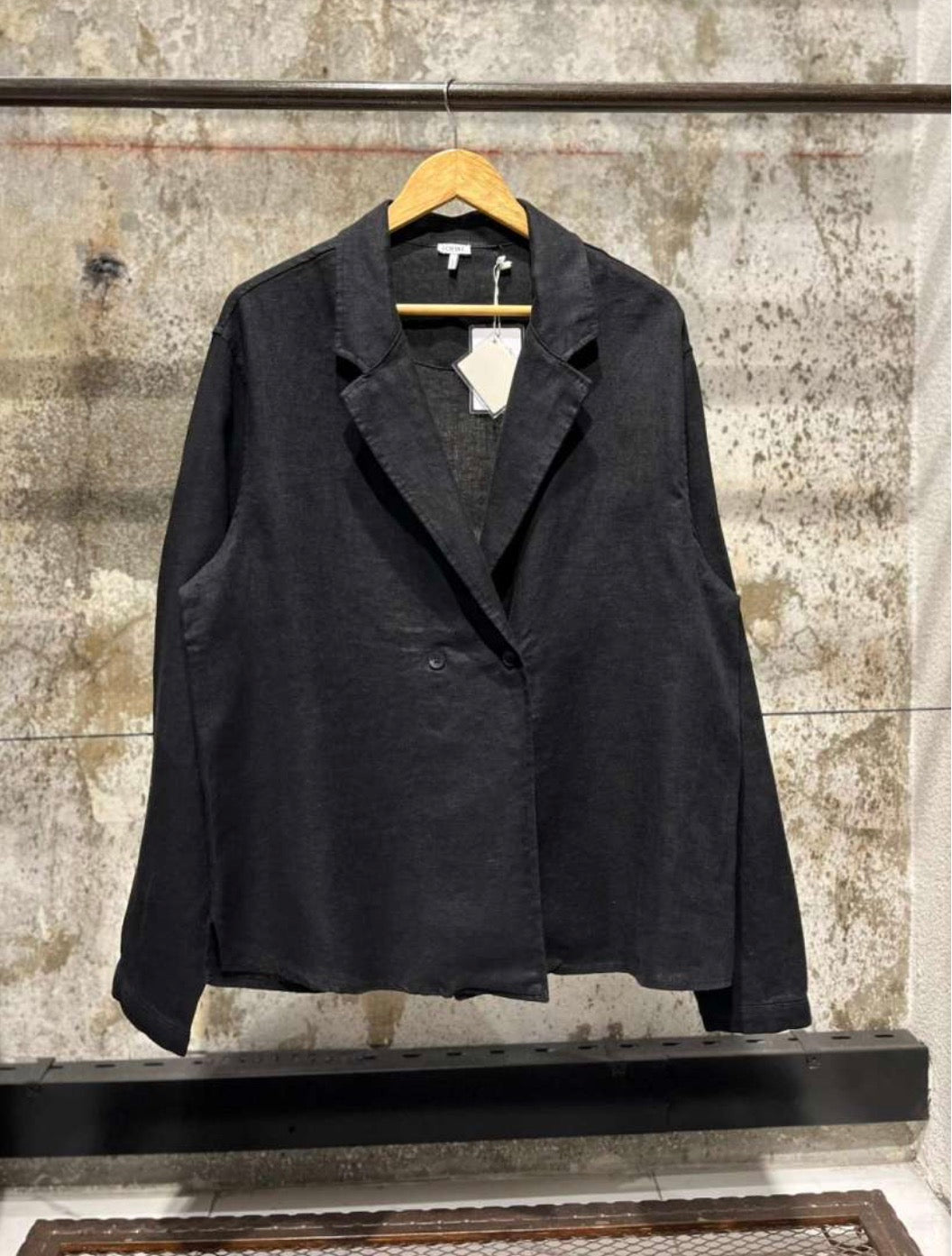 Black Linen Blazer