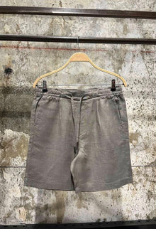 Dark Green Linen Shorts