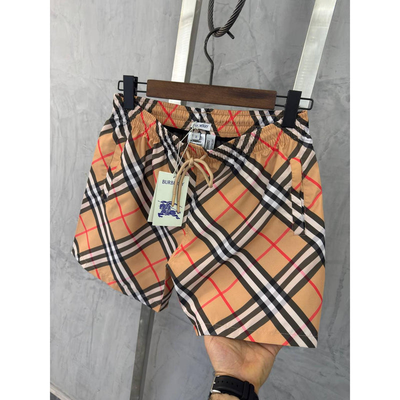 Beige Monogram Swimwear Shorts