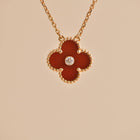 Red V Cleef Necklace with Crystal (Box Included)