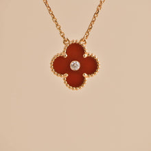 Red V Cleef Necklace with Crystal (Box Included)