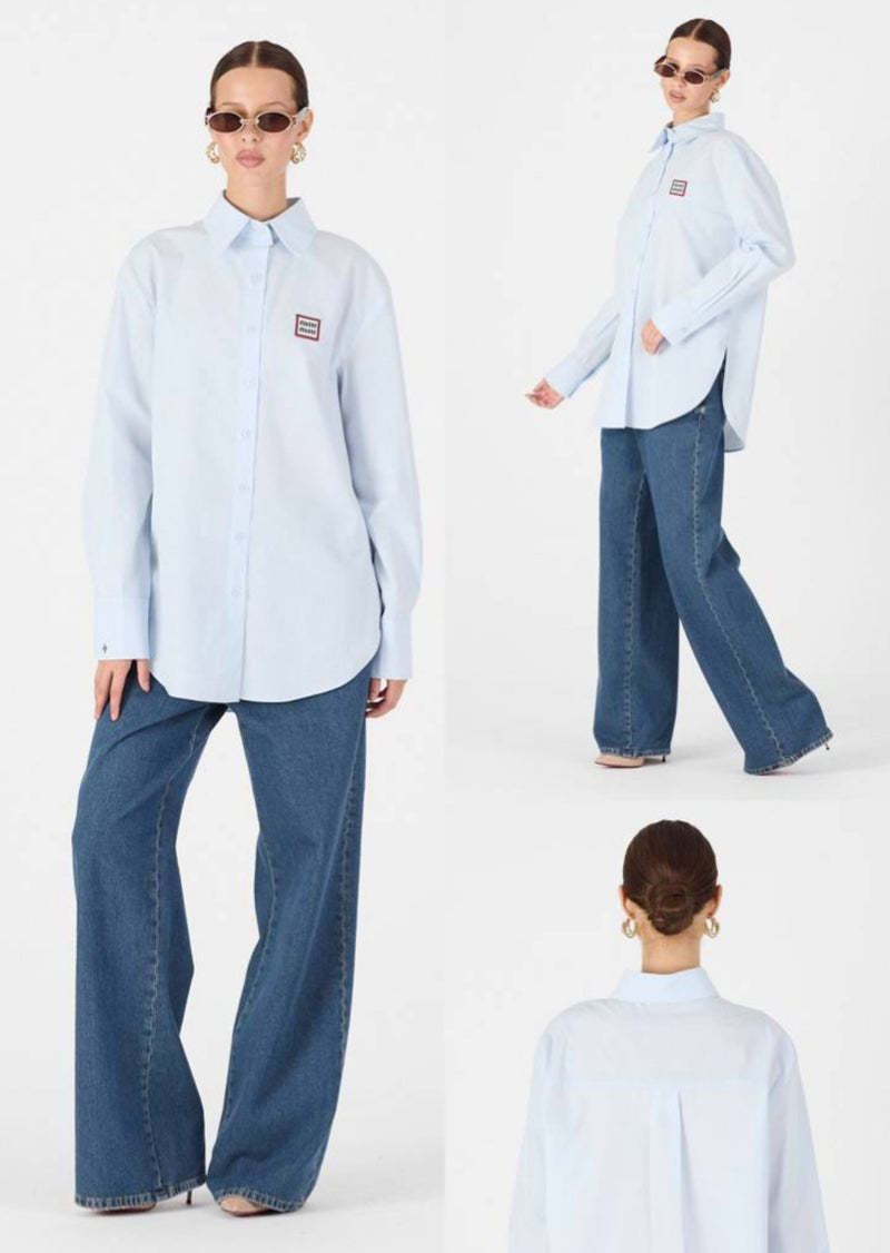 Baby Blue Women Shirt