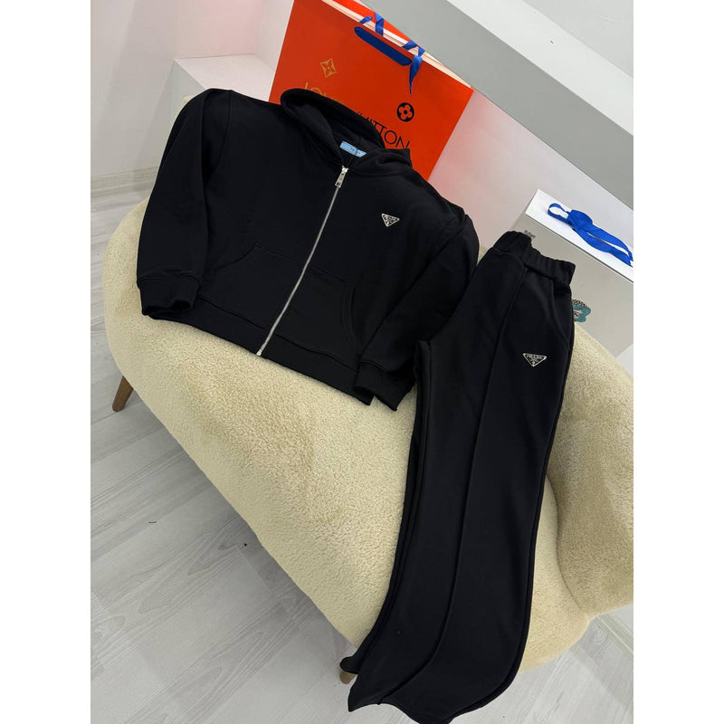 Black Women Cotton Tracksuit