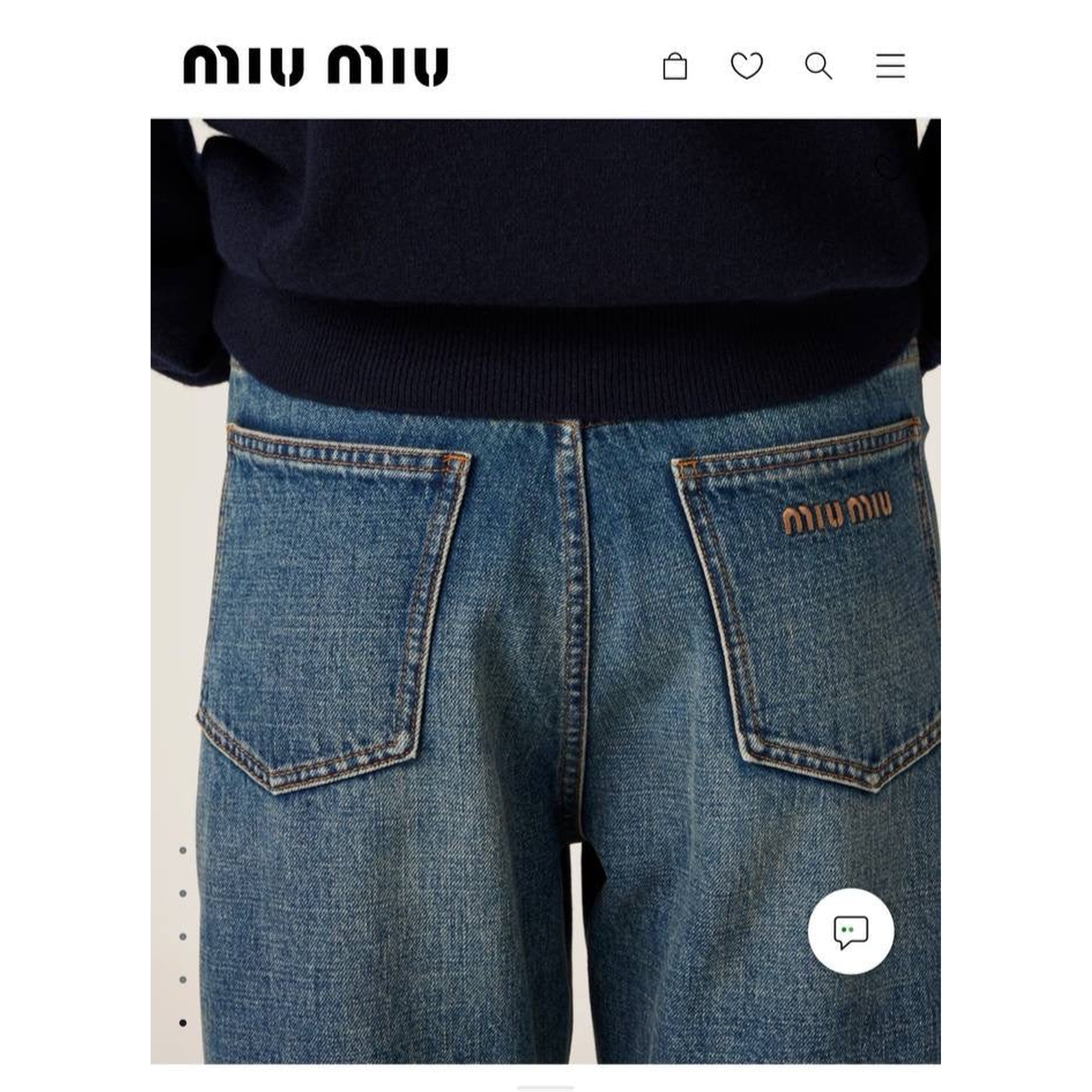 Blue Women’s Jeans with Orange Logo