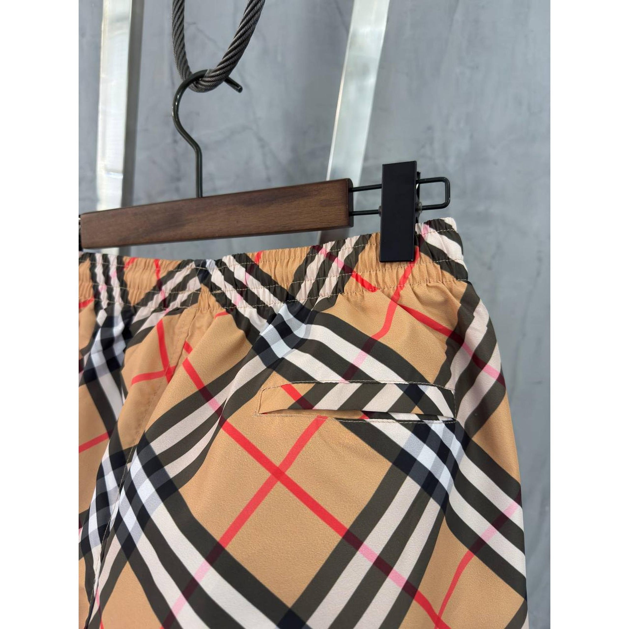 Beige Monogram Swimwear Shorts