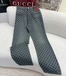 Blue Women Monogram Jeans