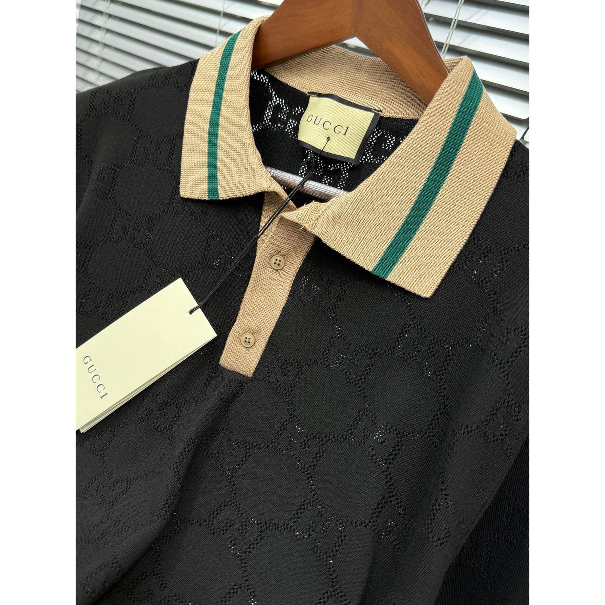 Black Monogram Luxury Polo T-Shirt