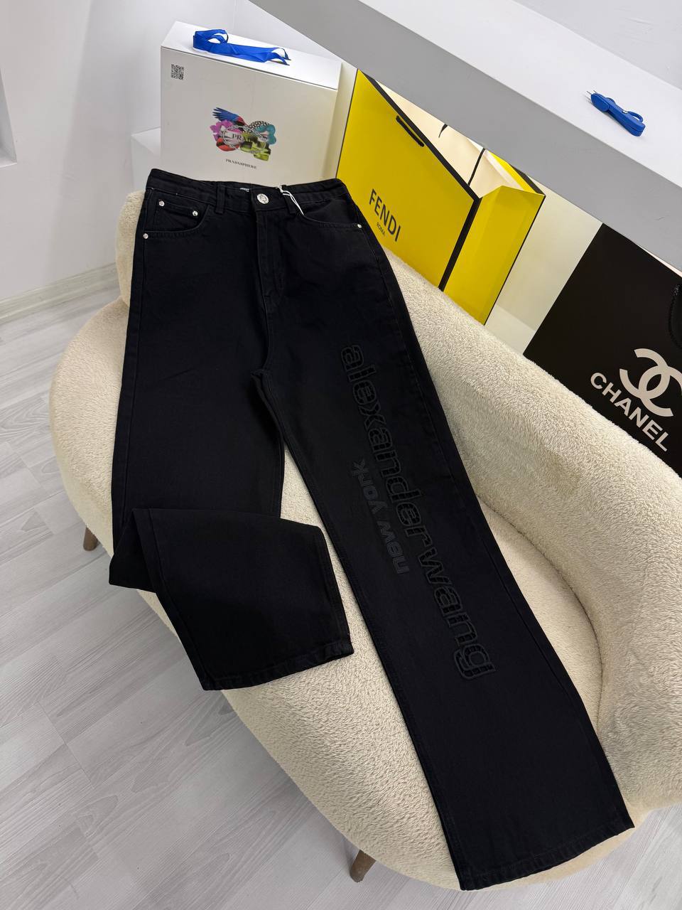 Black & Blue Ripped Jeans