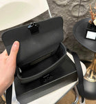 Black Leather Cross Body Bag