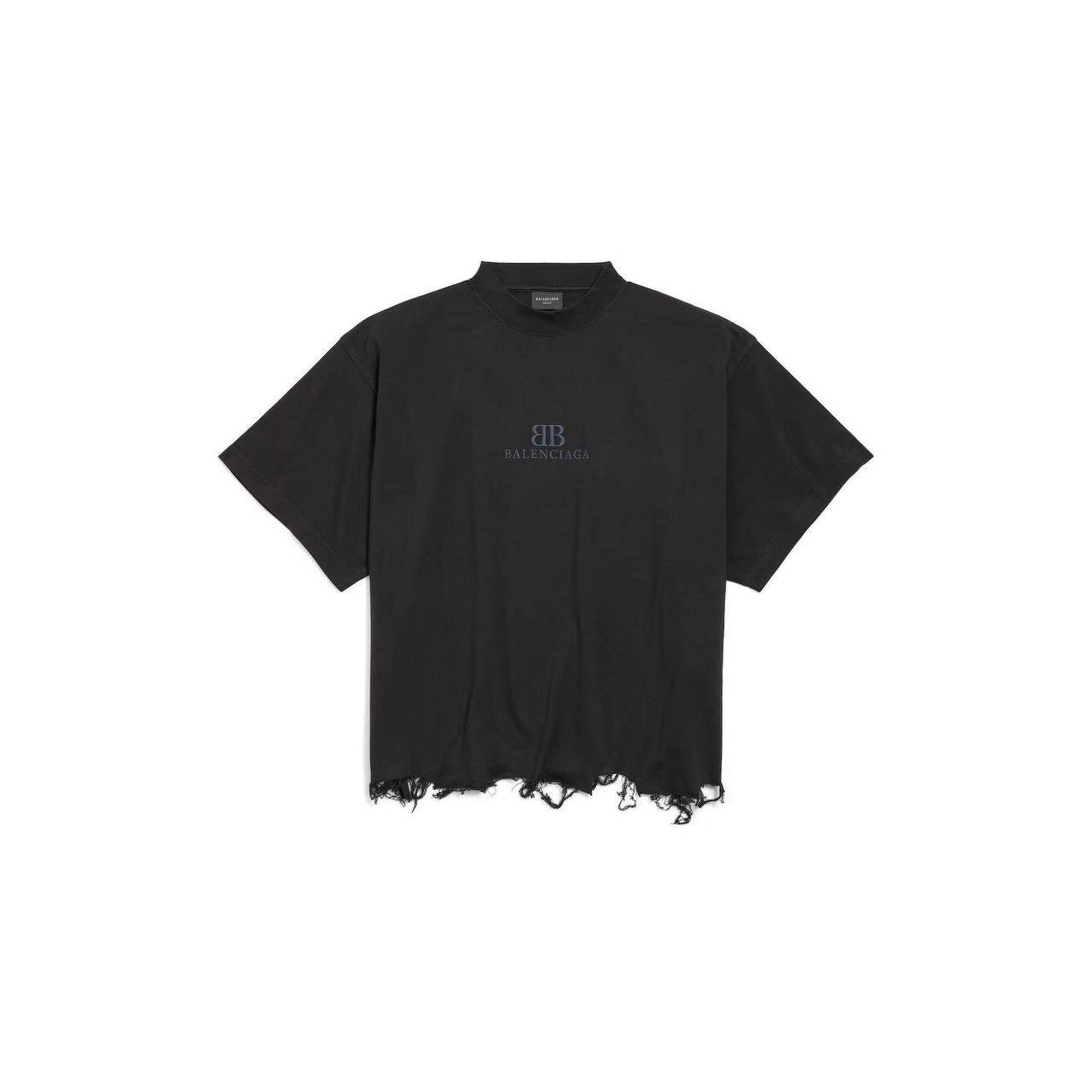 Black Oversized Ripped T-shirt