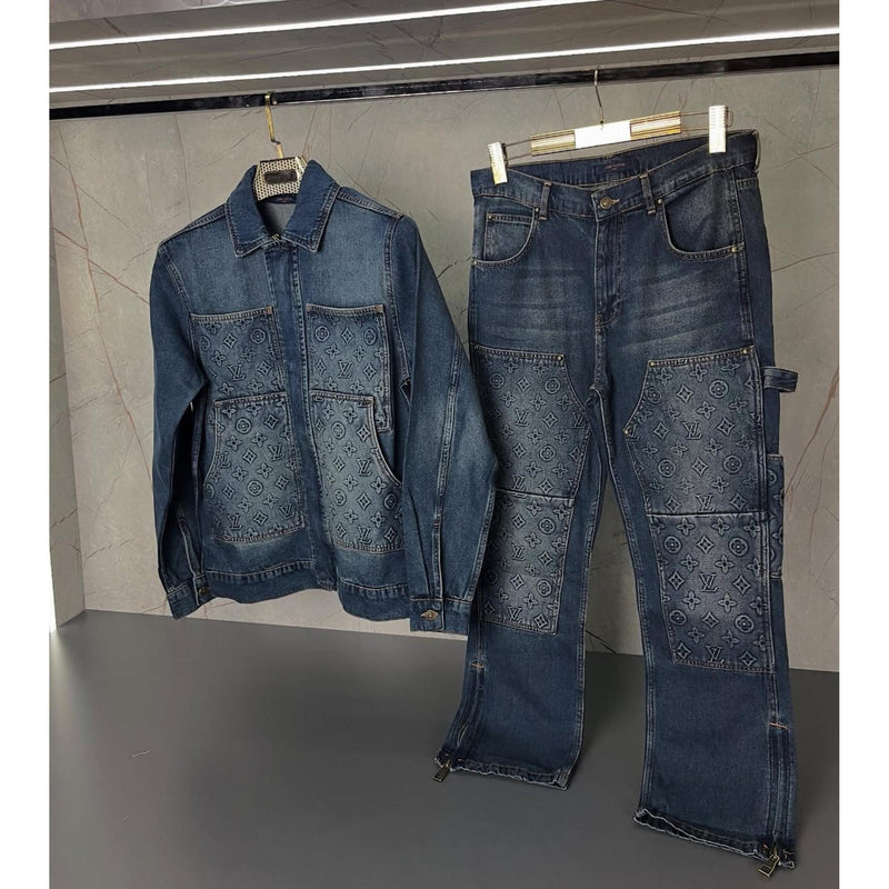Premium Denim Monogram Set in 2 Pieces