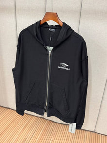 Black Zipper Sweatshirt