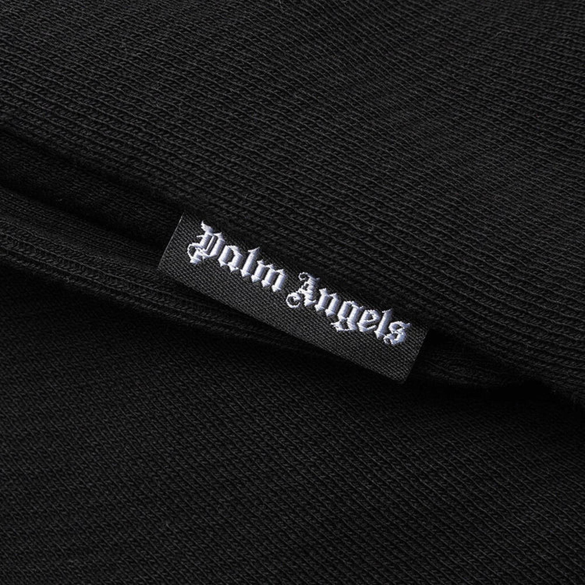 Black Cotton Track Pants