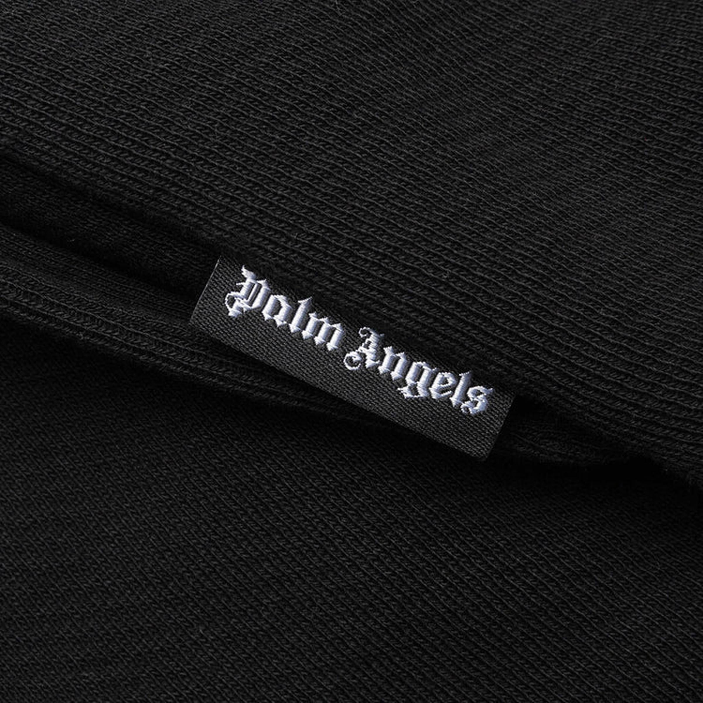 Black Cotton Track Pants
