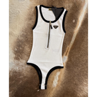 Women Cotton Zipper Body in Black and White