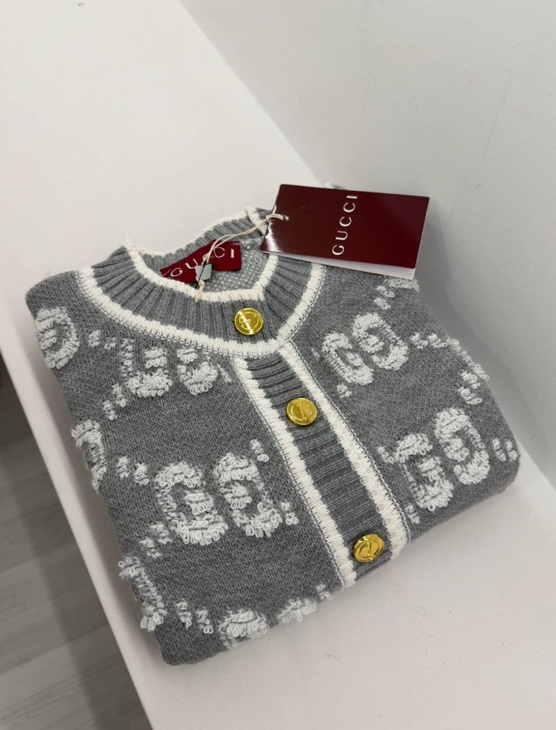 Grey Knitted Cardigan