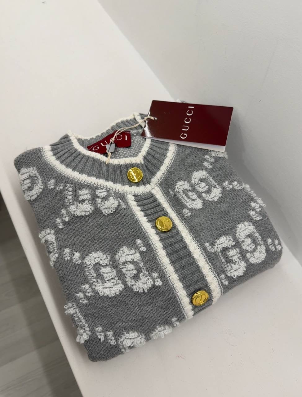 Grey Knitted Cardigan