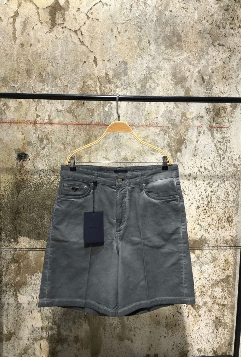 Grey Denim Shorts