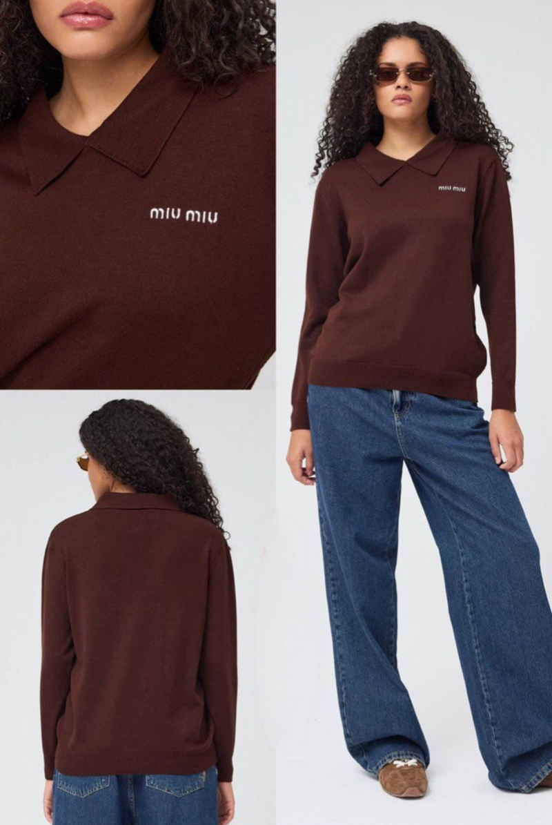 Brown Women Polo Blouse