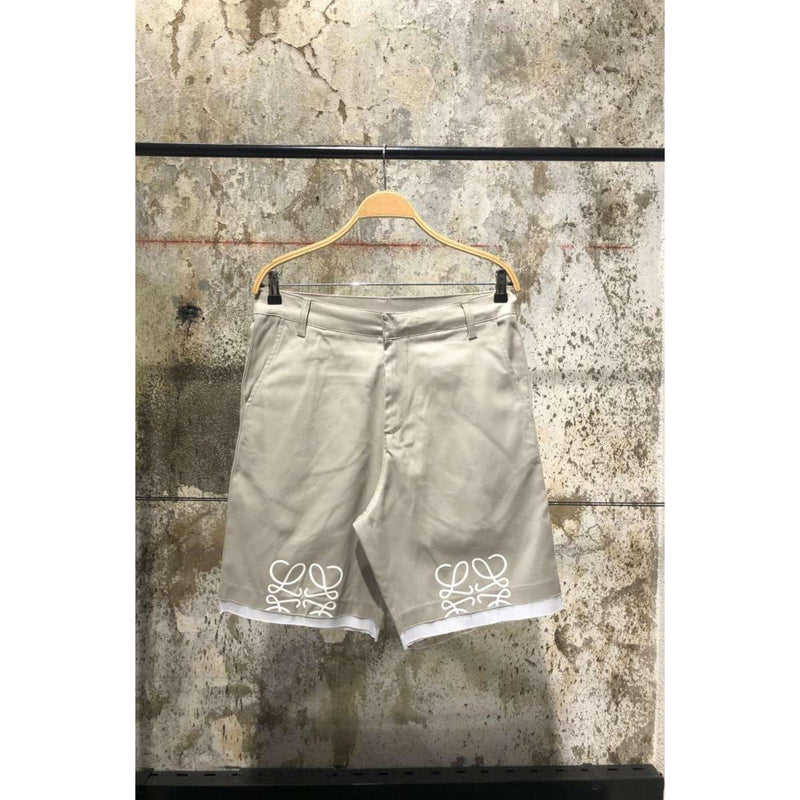 Beige Linen Shorts