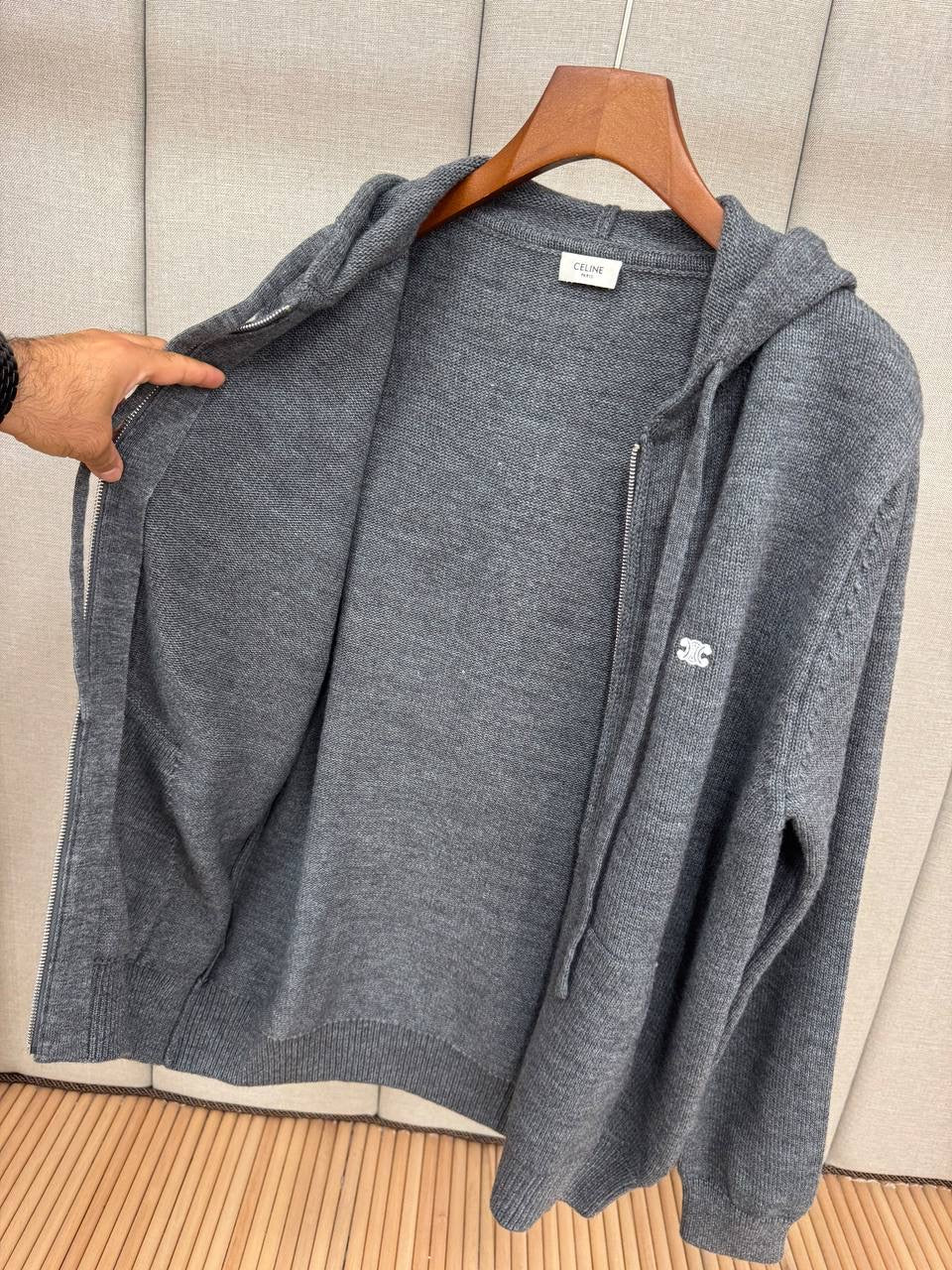 Grey Knitted Cardigan