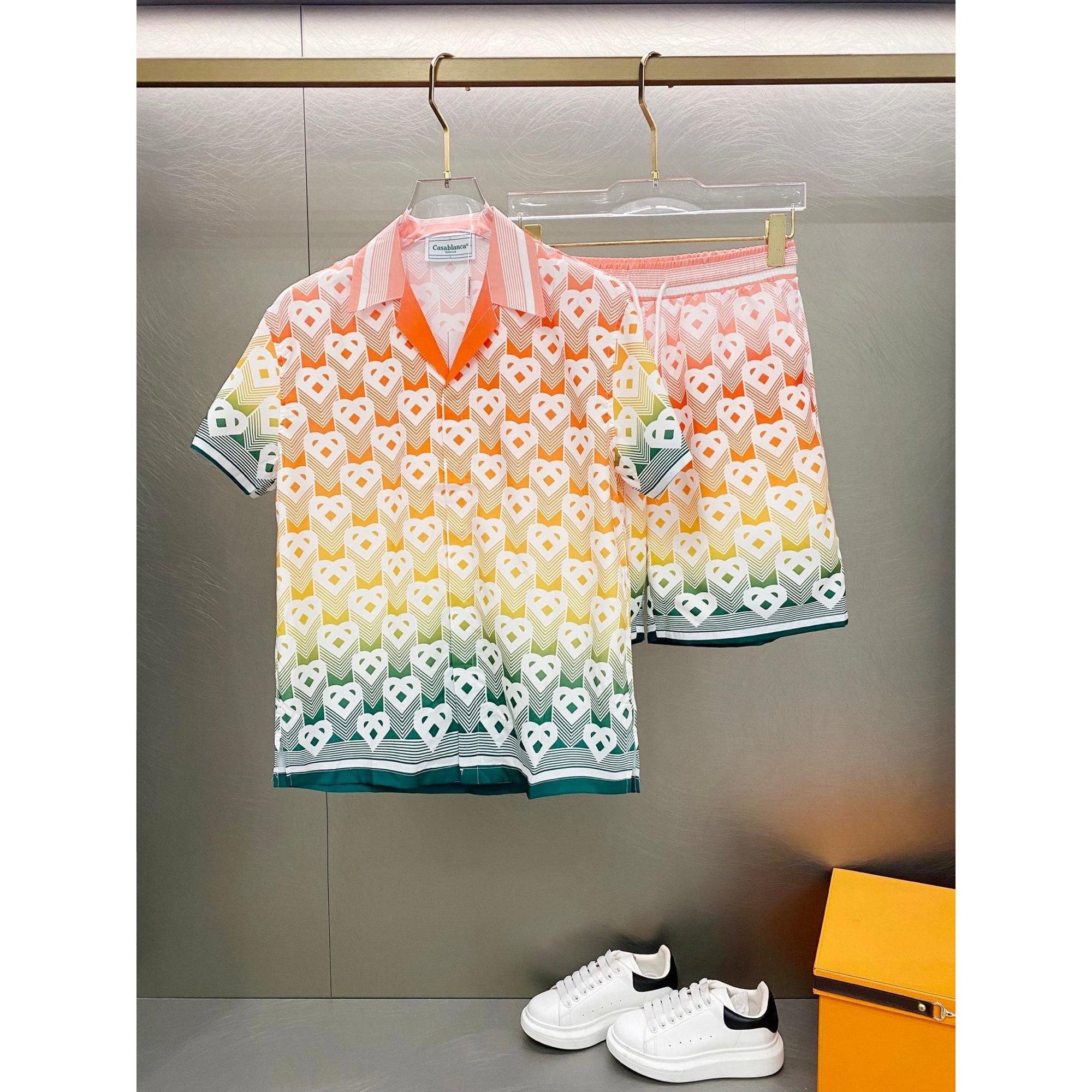 Monogram Colorful Satin Summer Set 2 pieces