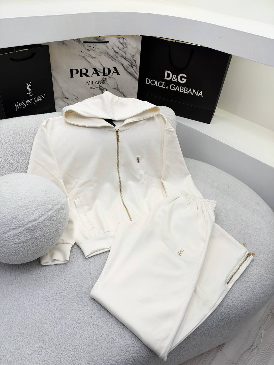 White Cotton Tracksuit