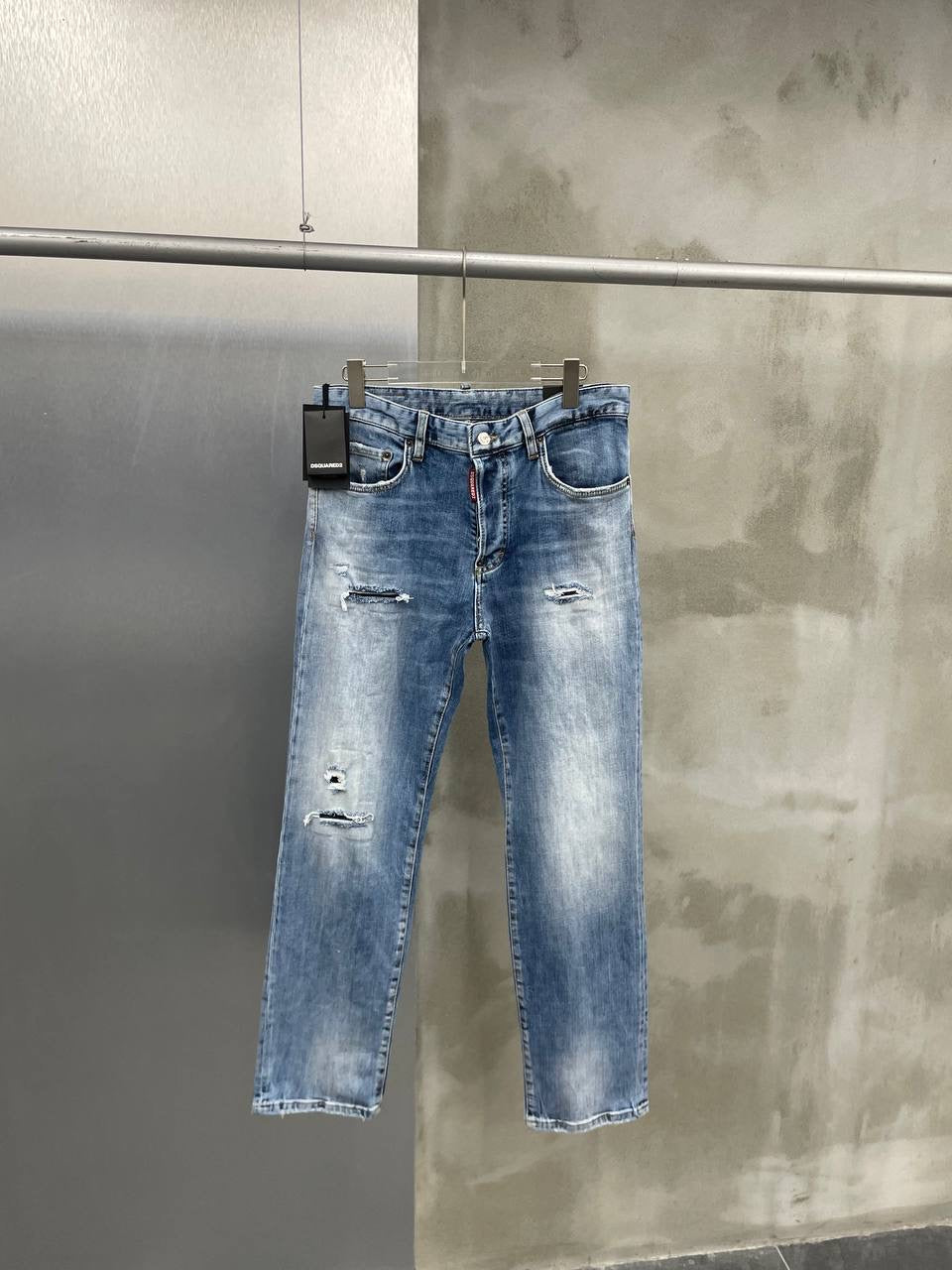 Light Blue Straight Leg Jeans