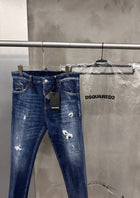 Blue Denim Ripped Jeans