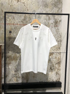Black & White Oversized T-shirt with Metal Cross