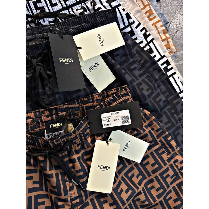 Dark Grey Monogram Swimwear