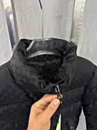 Black Monogram Bomber Jacket