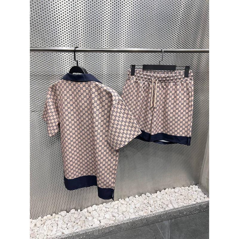 Light Brown Satin Summer Set