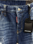 Blue Denim Ripped Jeans