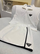 White Cotton Women Summer Set