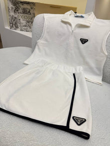 White Cotton Women Summer Set