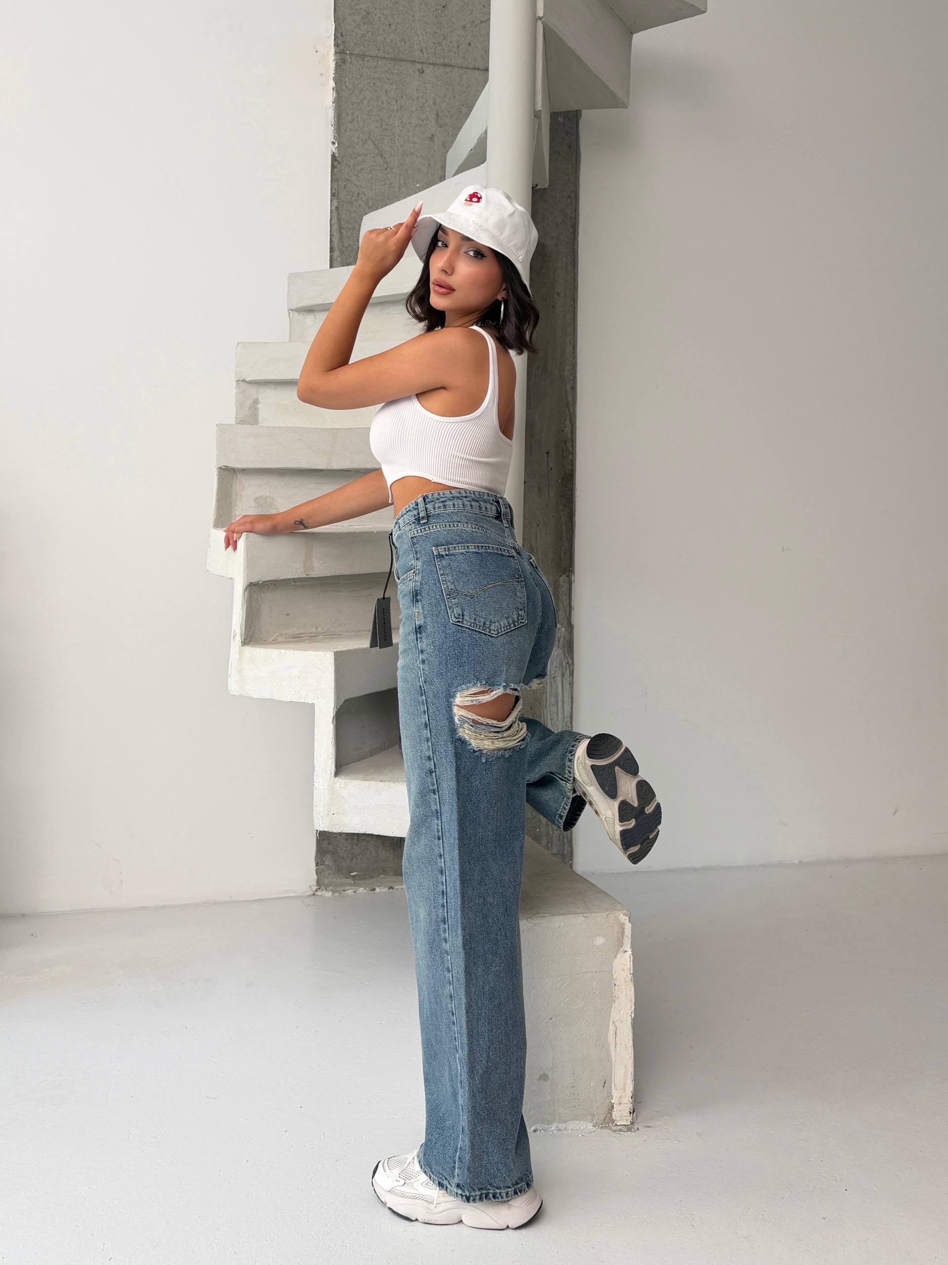 Blue Ripped Jeans