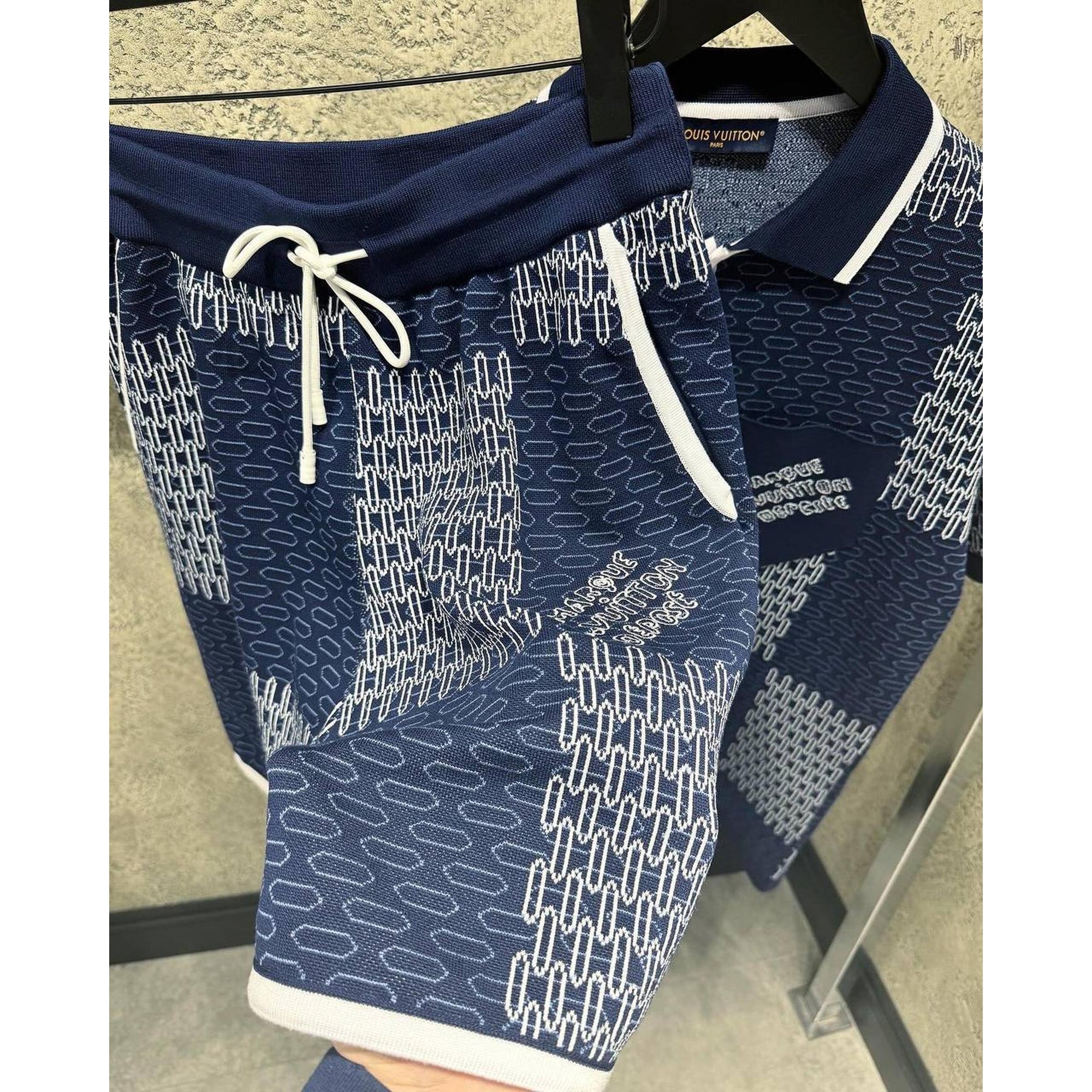 Vrhunski pleteni tamnoplavi ljetni set