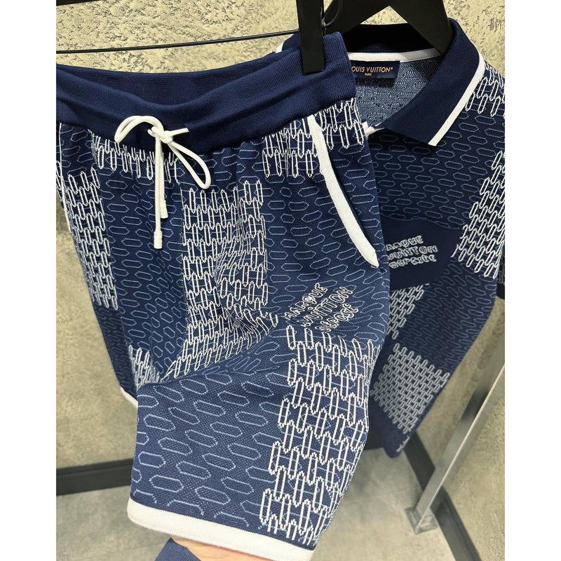 Vrhunski pleteni tamnoplavi ljetni set