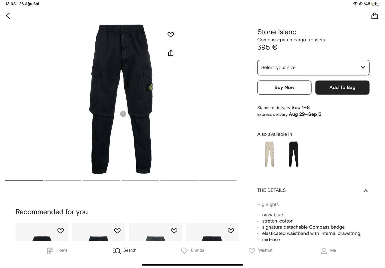 Black & Green Cargo Pants