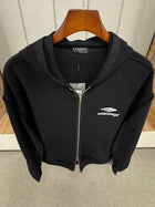 Black Zipper Sweatshirt