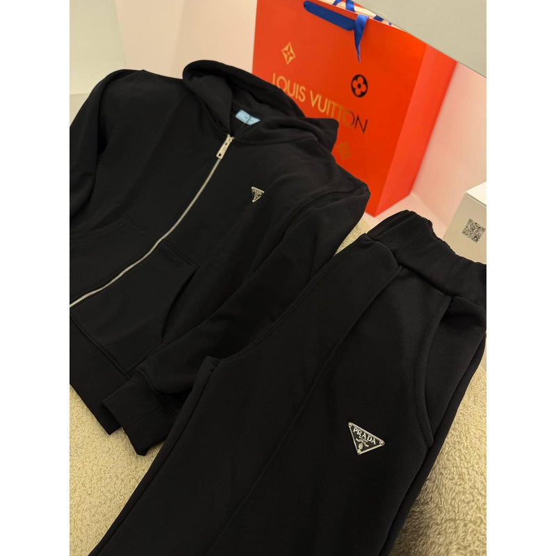 Black Women Cotton Tracksuit
