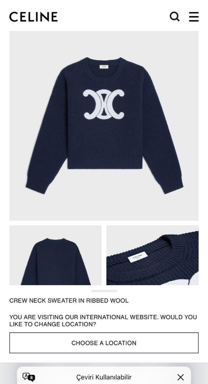 Navy Blue Knitted Women’s Sweater