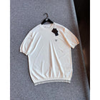 White Knitted Oversized T-Shirt
