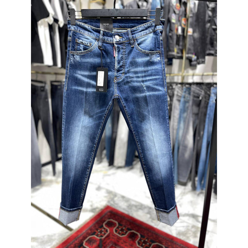 Blue Jeans with Logo Lining