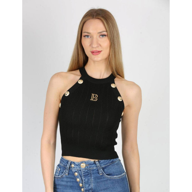 Black Knitted Women Top