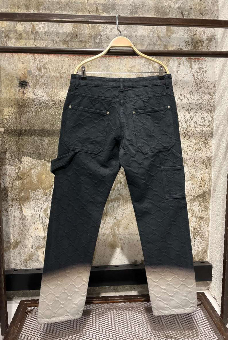Black Monogram Jeans