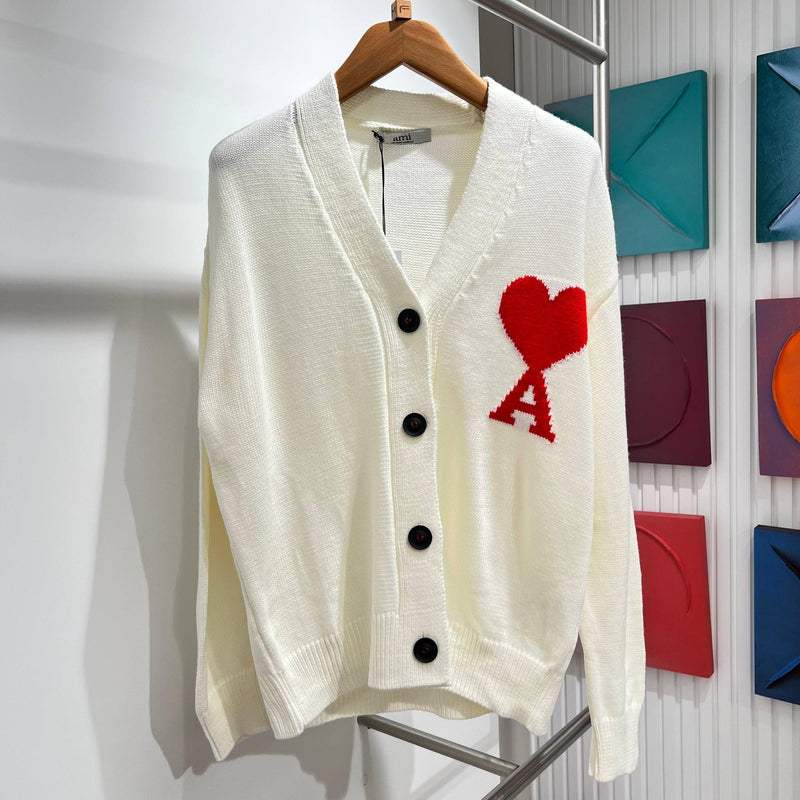 White Women Knitted Cardigan