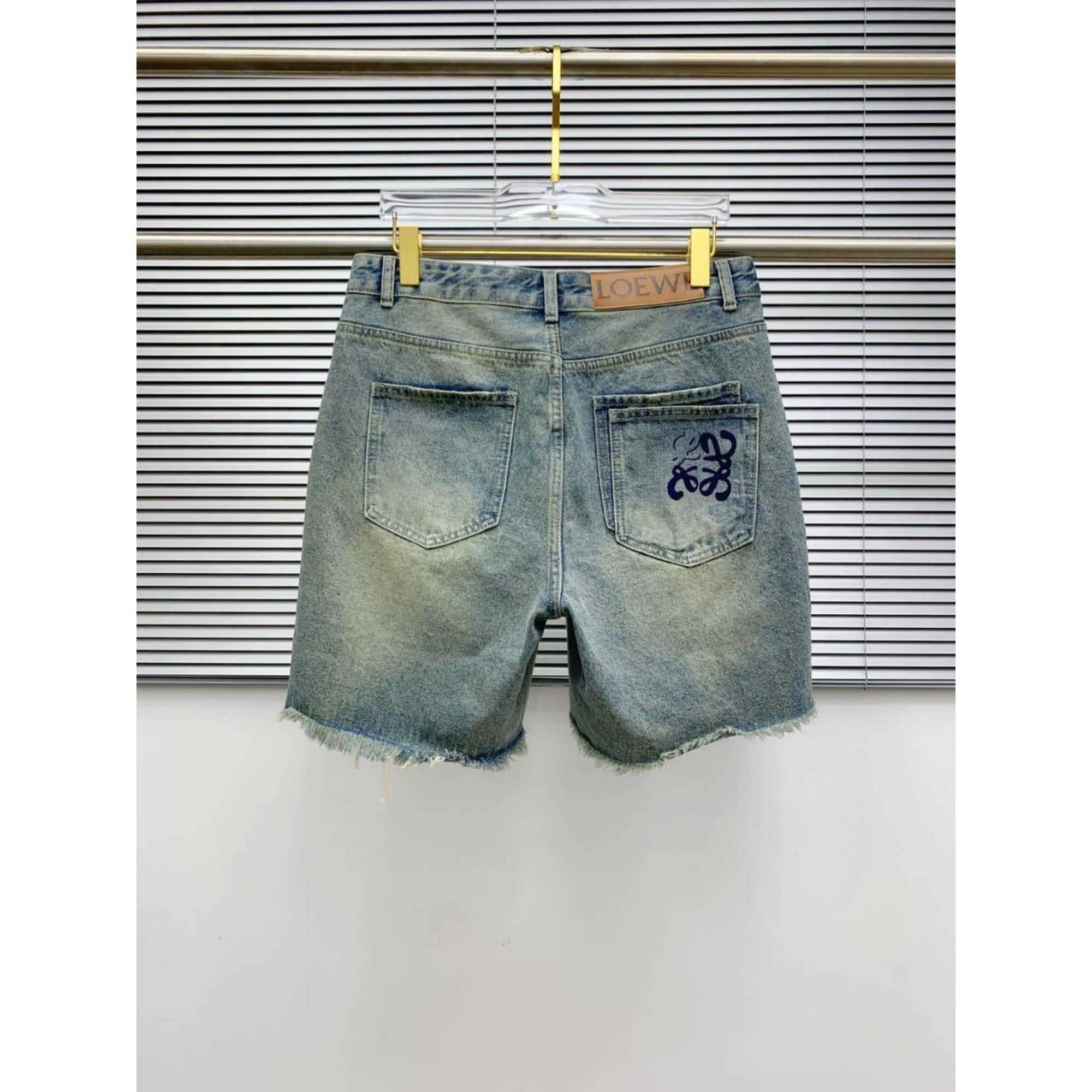 Blue Ripped Shorts