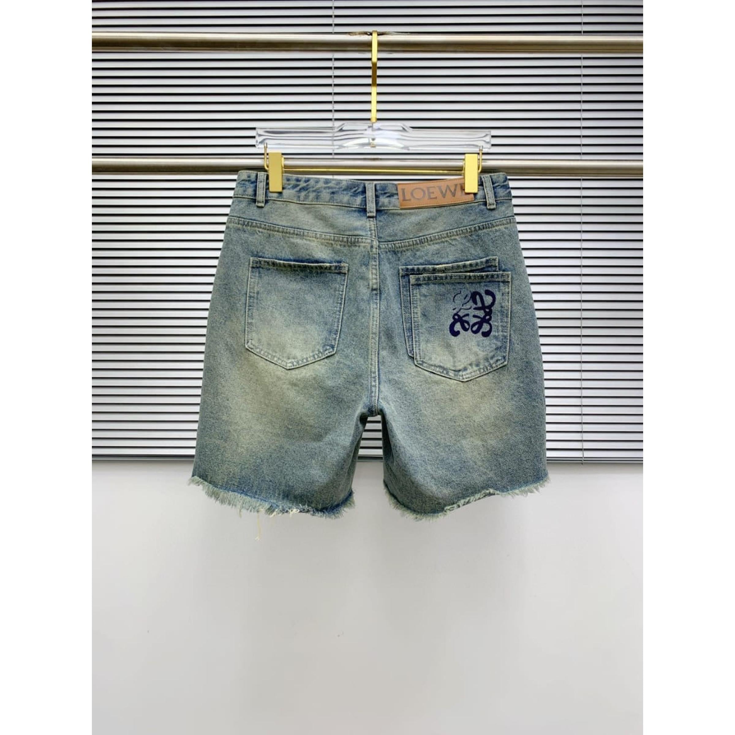 Blue Ripped Shorts